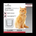Chatière manuelle EYENIMAL Classic Cat Door avec système de verrouillage 4 positions