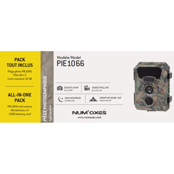 PACK TOUT INCLUS PIE1066 : piège photographique + piles + carte mémoire