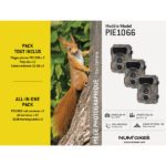 PACK TOUT INCLUS 3 x PIE1066 : 3 pièges photographiques + 12 piles + 3 cartes mémoire