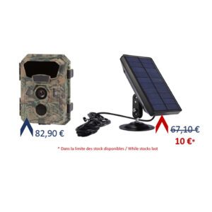 OFFRE SPECIALE - Piège photo PIE1066 + panneau solaire 6V