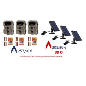 OFFRE SPECIALE - Pack tout inclus 3 x PIE1066 + 3 panneaux solaires 6V